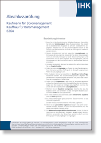 Kauffrau / Kaufmann für Büromanagement  IHK-Abschlussprüfung Teil 2